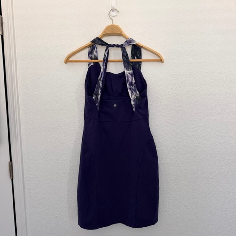 Athleta Scarlet Dress Women Medium Purple Halter Racerback-Style Athletic Beach - Picture 6 of 12